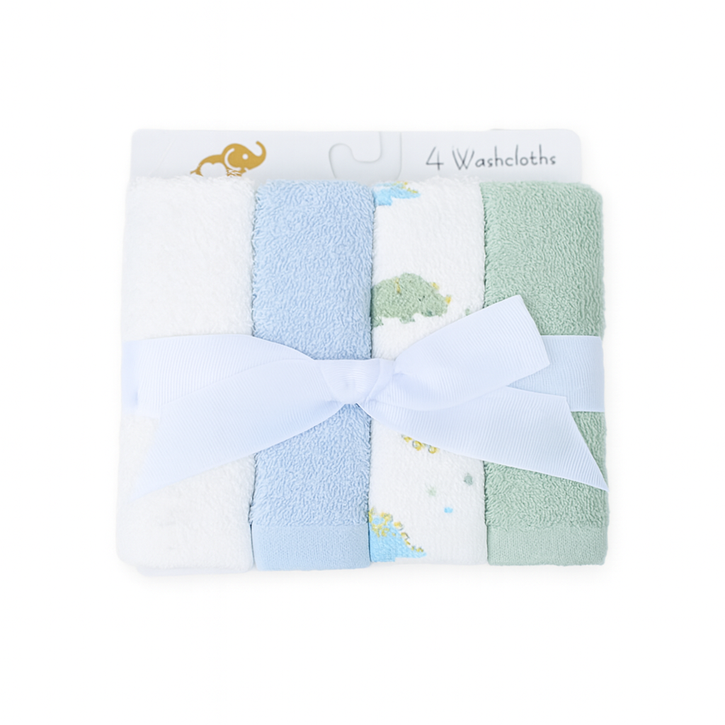 Bebe Favour Dino 4 Piece Face Towel Set