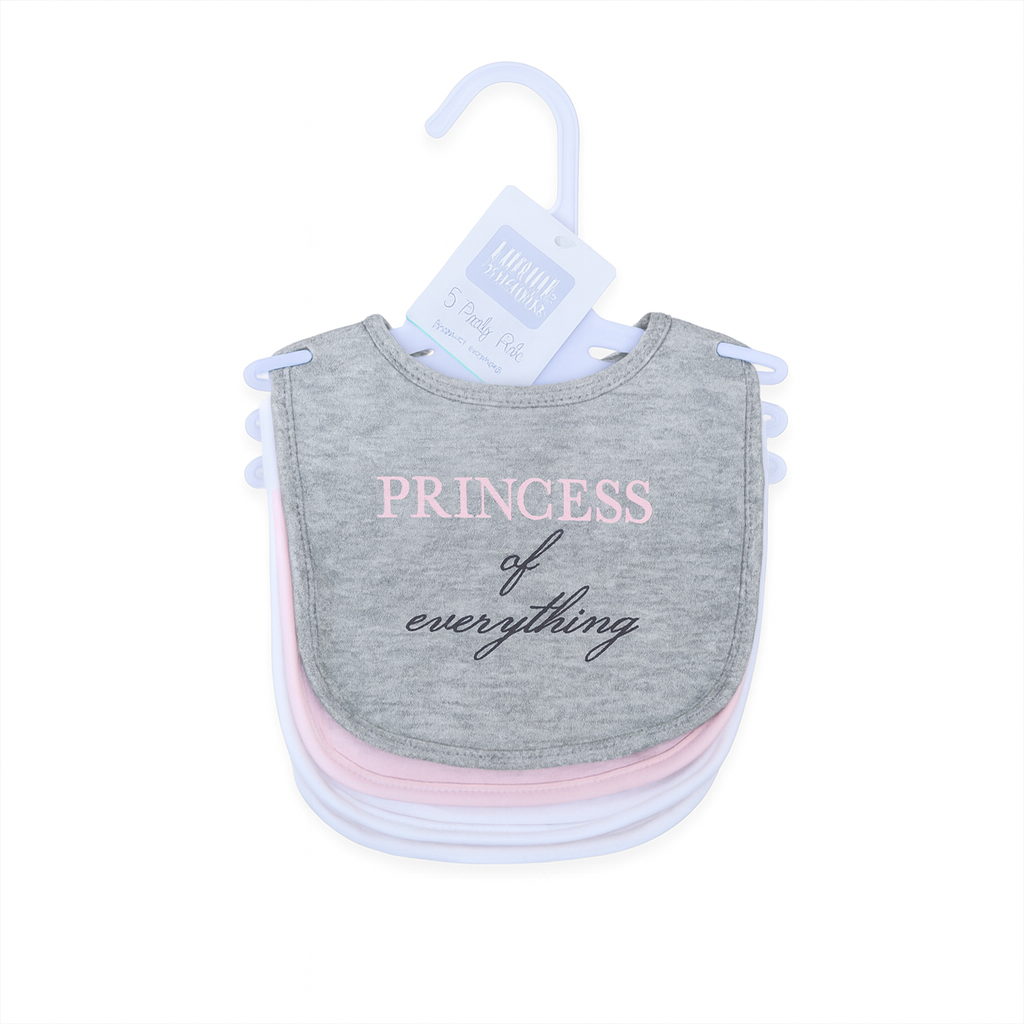 Princess Has Arrived 5 Piece Bib Set