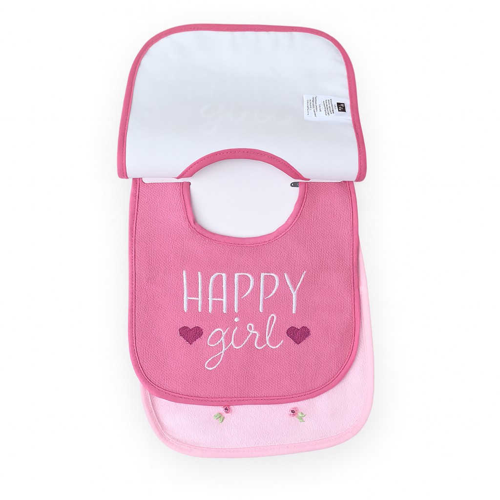 Hudson Little Sweet Heart 3 Piece terry Bib Set