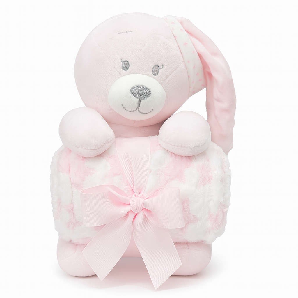 Sunnozy Bear Blanket With Plush Toy (PREMIUM)