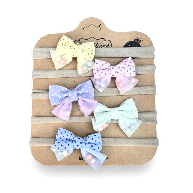 Dots 5 Piece Headband Set