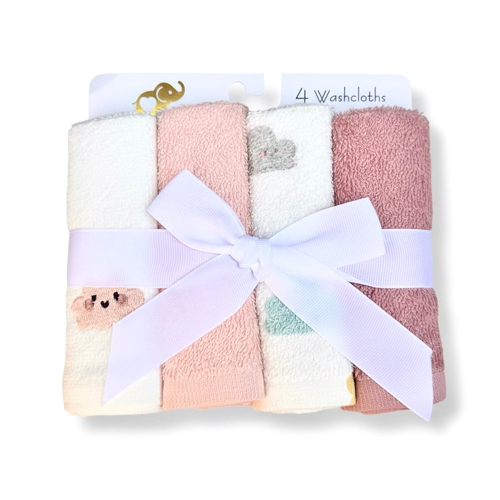 Bebe Favour Happy Cloud 4 Piece Face Towel Set