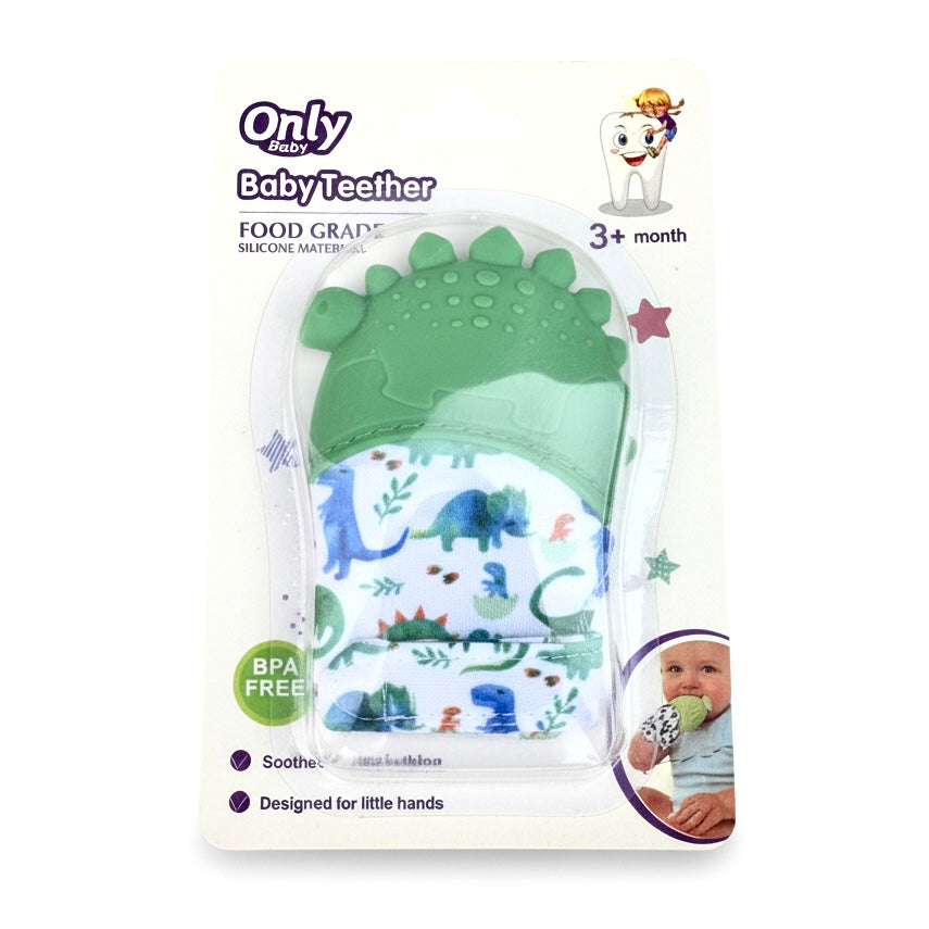 Green Dino Hand Teether