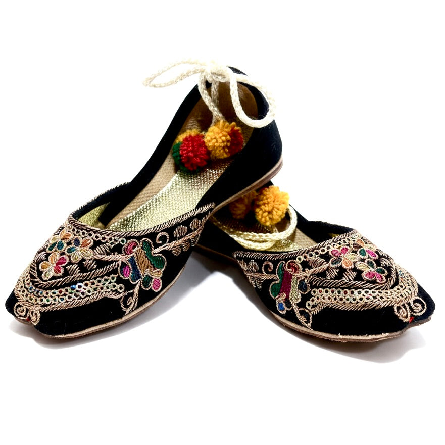Premium Black Velvet Khussa