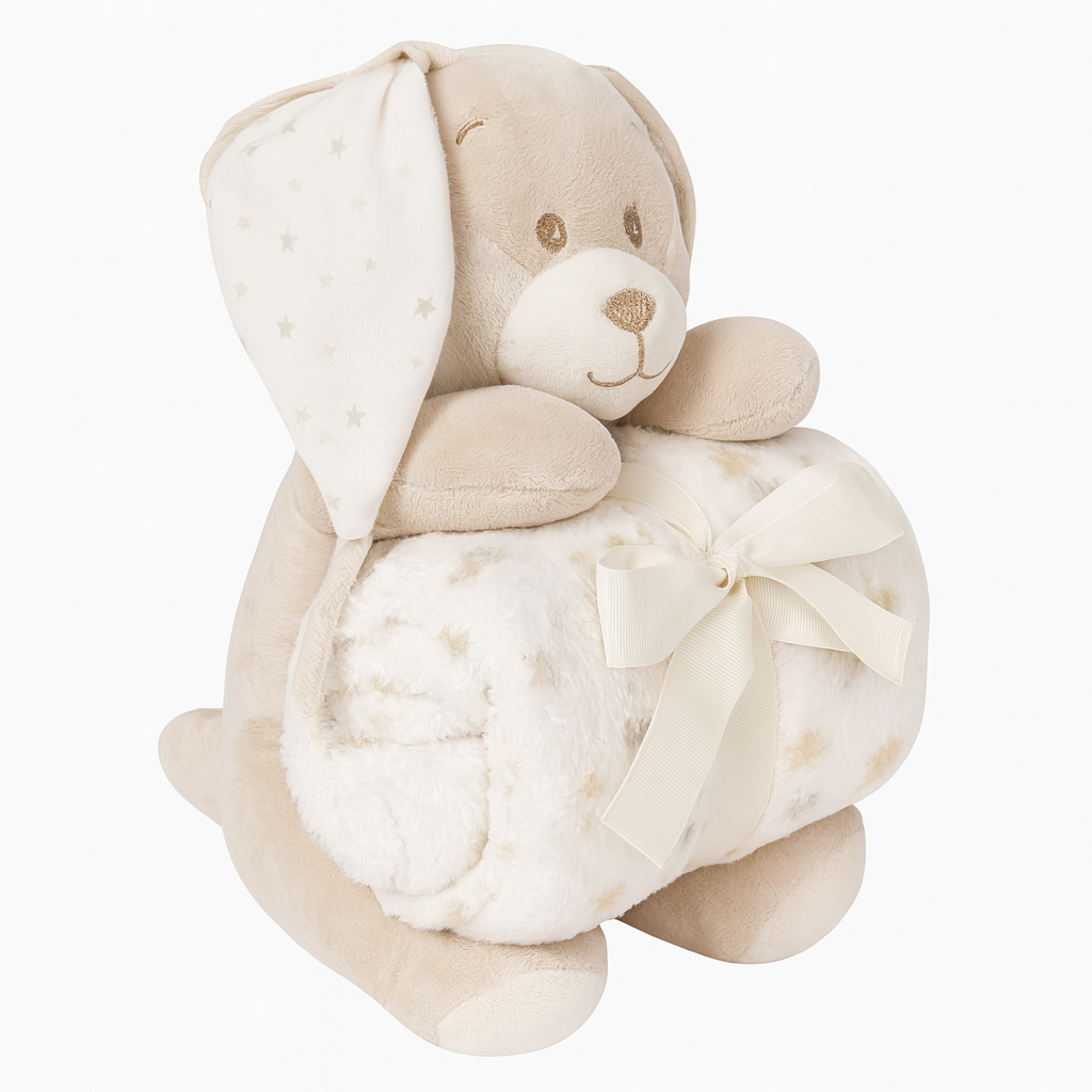 Sunnozy Bear Blanket With Plush Toy (PREMIUM)