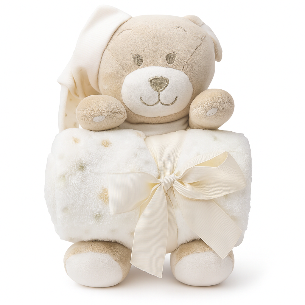 Sunnozy Bear Blanket With Plush Toy (PREMIUM)