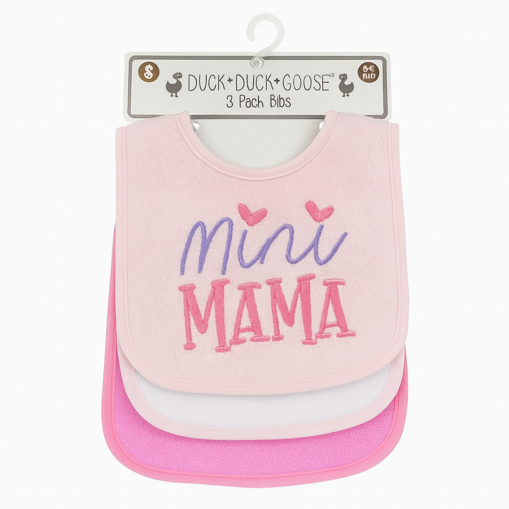 Hudson Mini Mama 3 Piece terry Bib Set