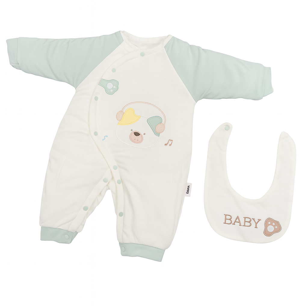 Music Pupp Quilted 2 Piece Romper Set