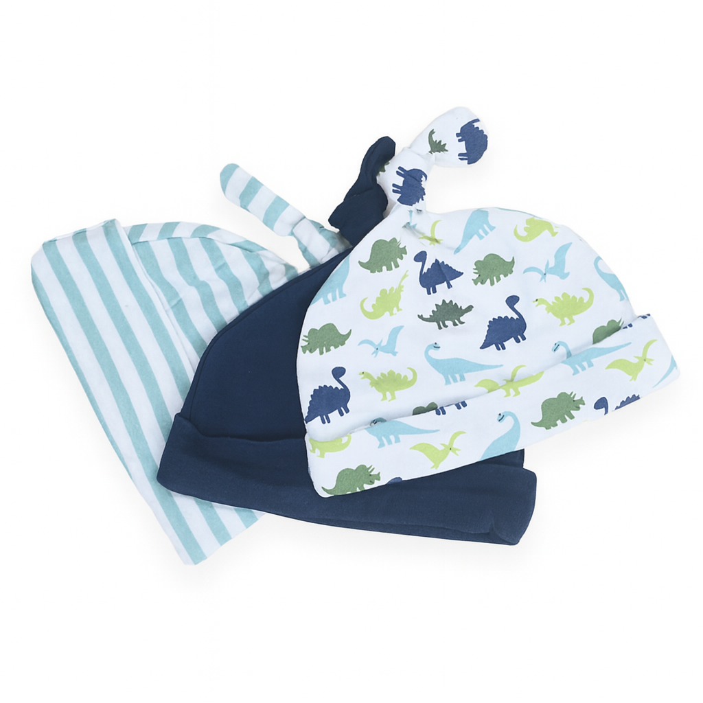 Hudson Dino Knot Cap Pack Of 3