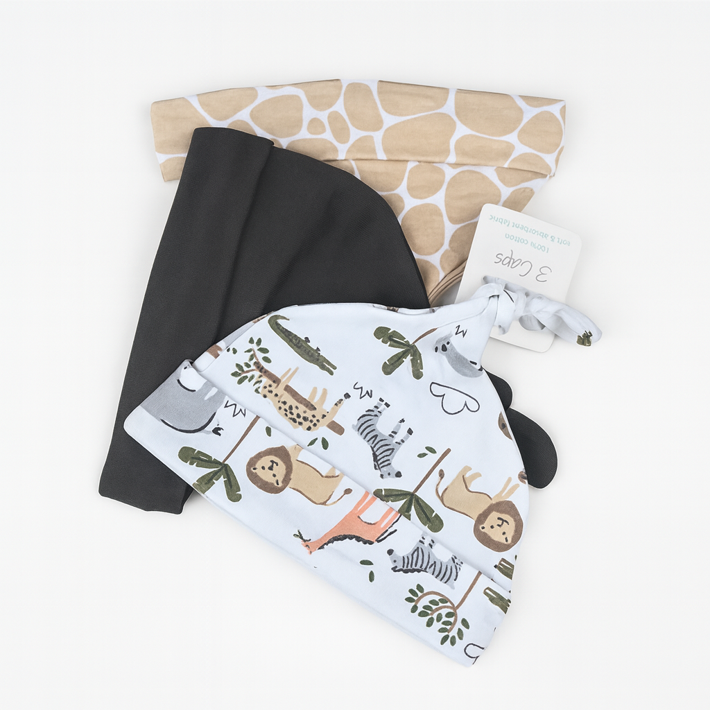 Hudson Zoo Knot Cap Pack Of 3