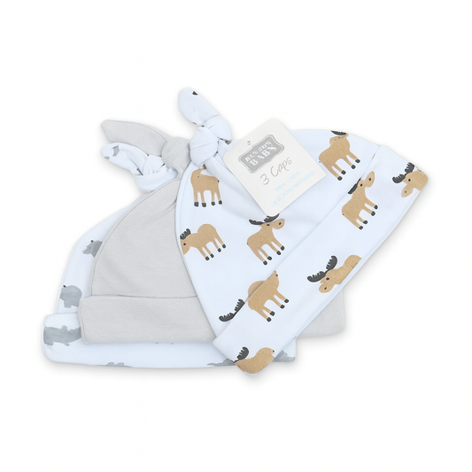 Hudson Moose Knot Cap Pack Of 3