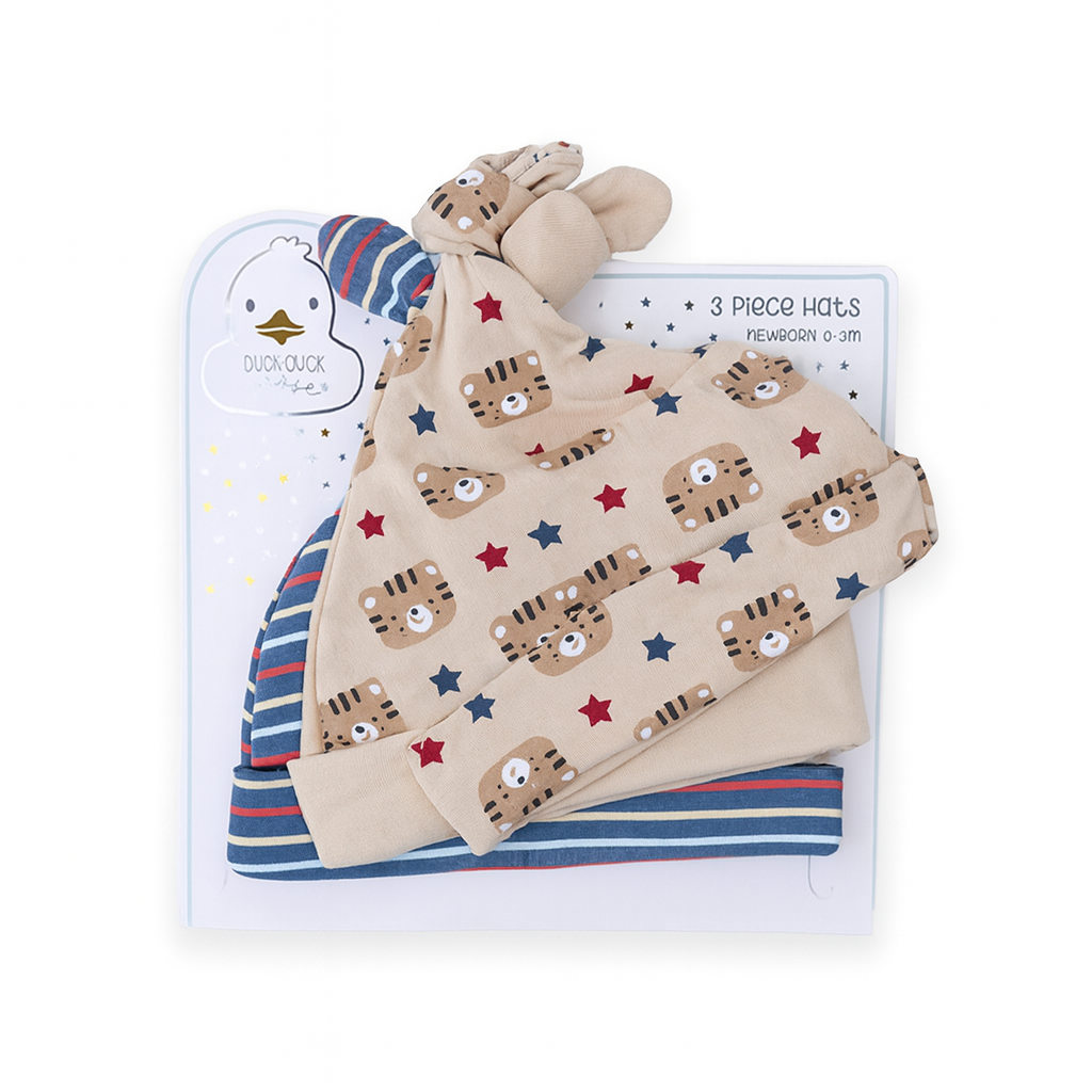 Lion 3 Piece Knot Hat Set