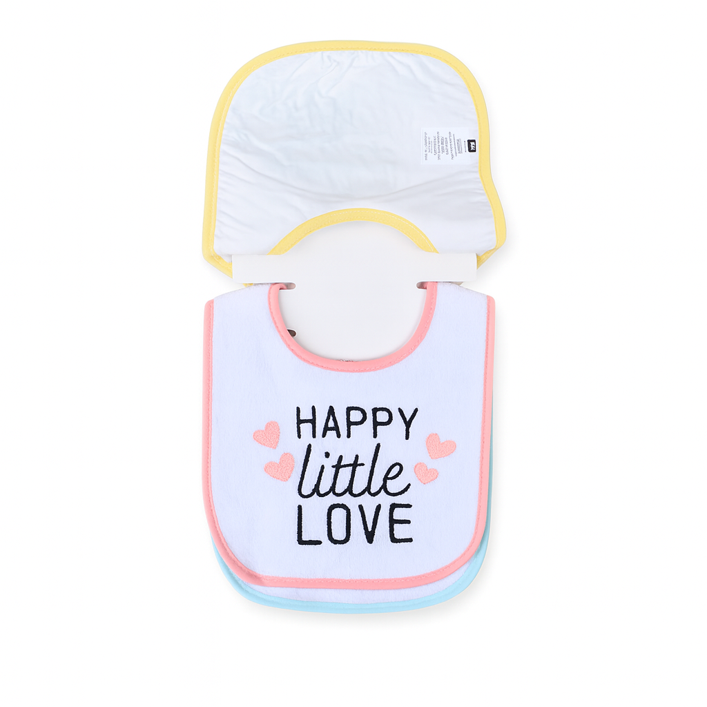 Hudson Smile All Day 3 Piece terry Bib Set