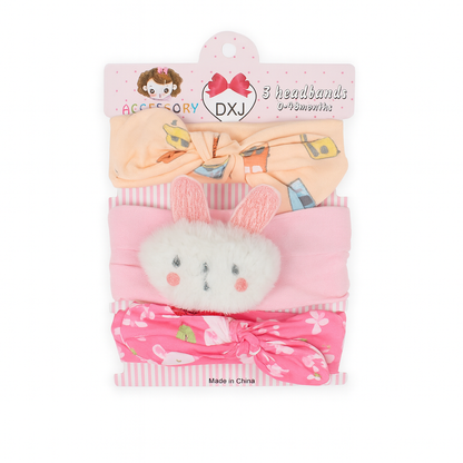 Bunny 3 piece Headband Set