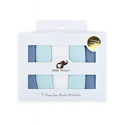 Bebe Favour Solid Bamboo 5 Wash Clothes