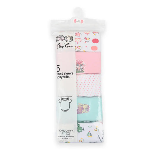5 Piece Short Sleeves Bodysuits