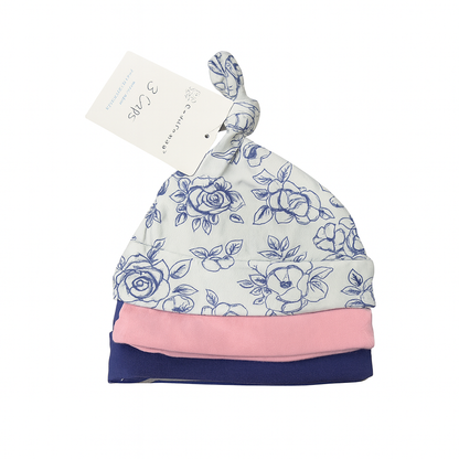 Hudson Blue Flower Knot Cap Pack Of 3