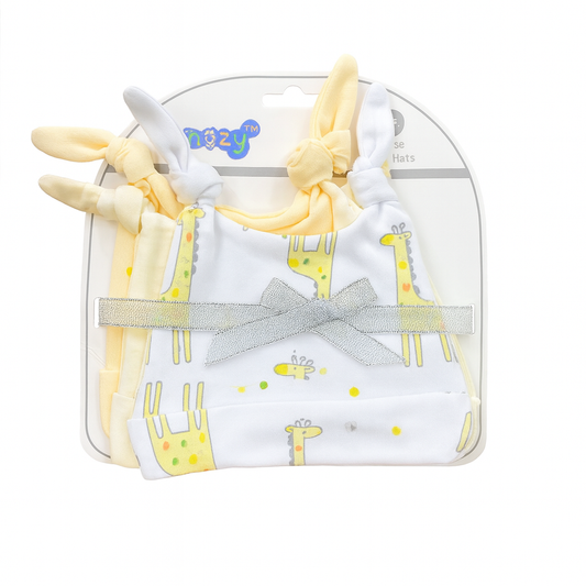Sunnozy Giraffe 3 Piece Cotton Cap