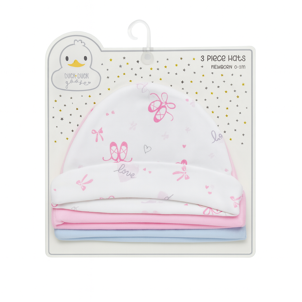 Duck & Duck Butterfly Bow 3 Piece Cap Set