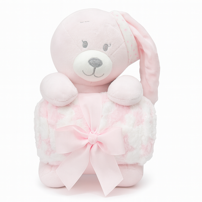Sunnozy Bear Blanket With Plush Toy (PREMIUM)
