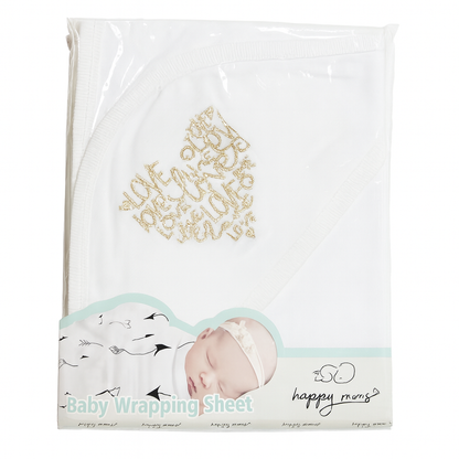 Love Heart Hooded Wrapping Sheet