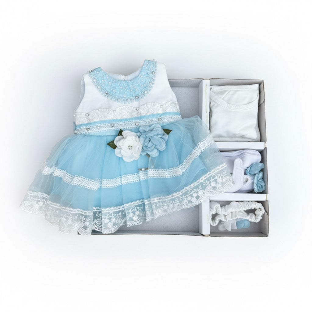 Sleeveless Floral Frock 5 Piece Starter Set