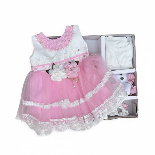 Sleeveless Floral Frock 5 Piece Starter Set