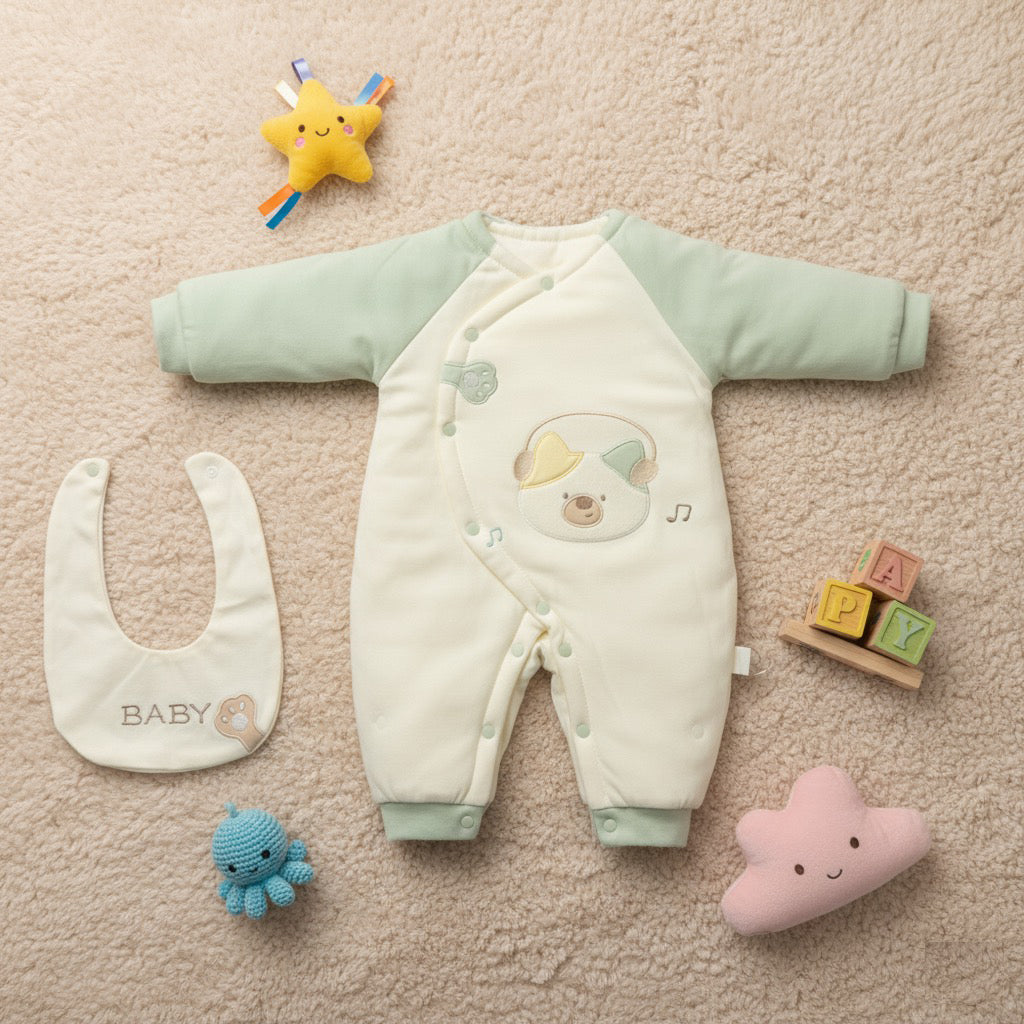 Music Pupp Quilted 2 Piece Romper Set