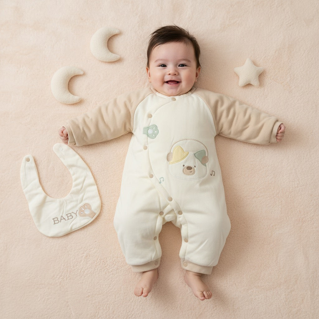 Music Pupp Quilted 2 Piece Romper Set