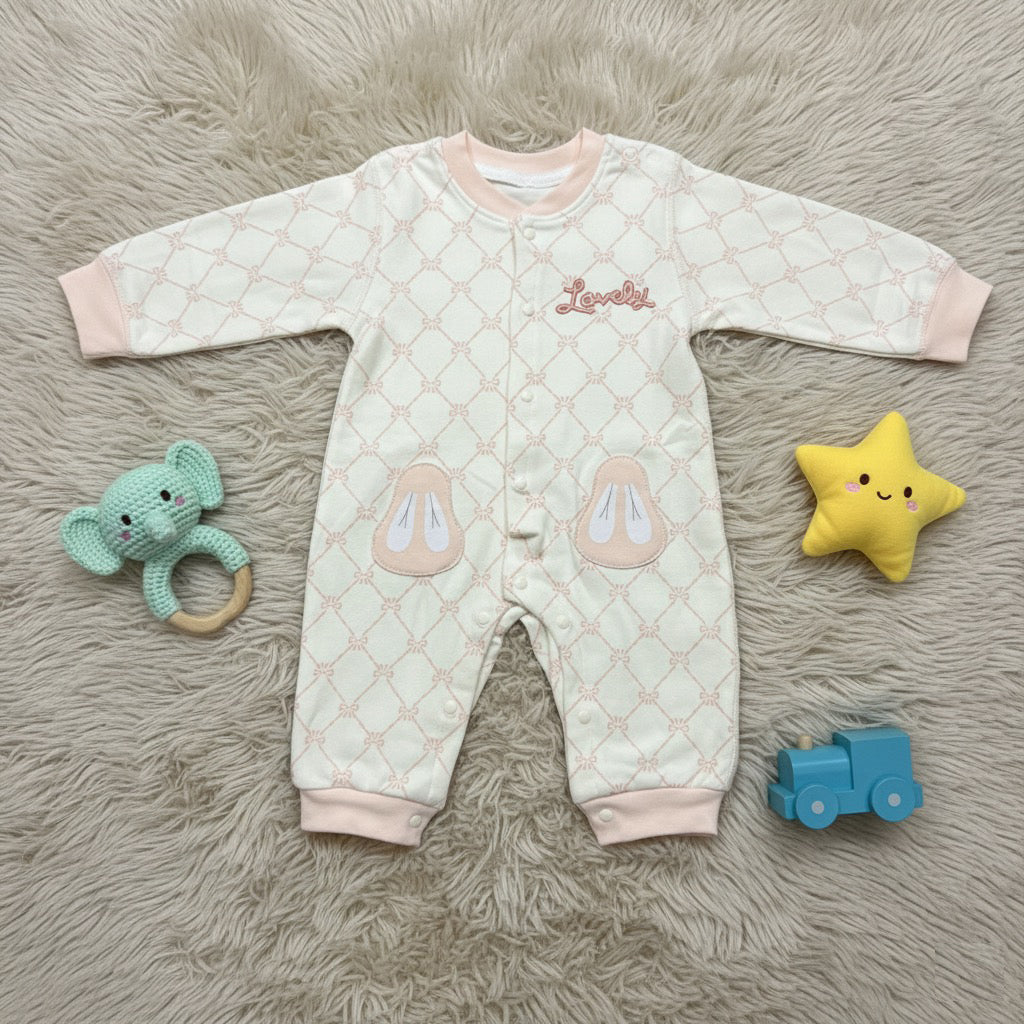 Lovely Bow Printed Romper