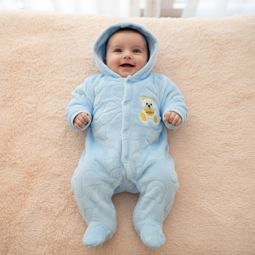 Lucky Bear Premium Fleece Romper