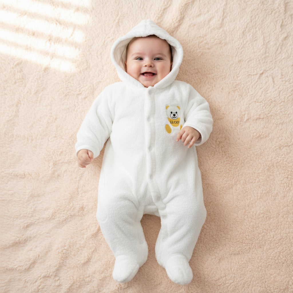 Lucky Bear Premium Fleece Romper