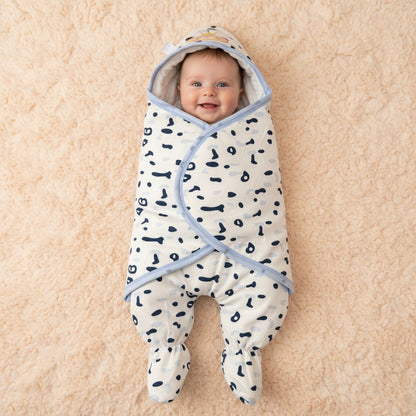 Blue Crown Quilted Swaddle And Sleep Bag