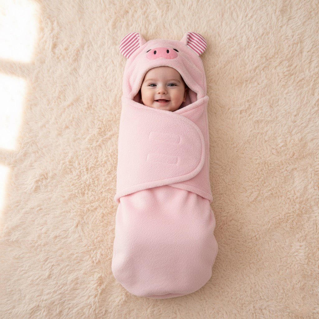 Elephant Fleece Swaddle Wrap