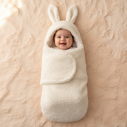 Plain White Quilted Swaddle And Sleep Bag