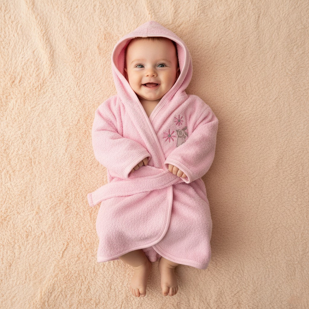 Pink Rabbit Furry Bath Robes