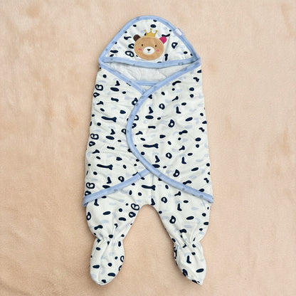 Blue Crown Quilted Swaddle And Sleep Bag