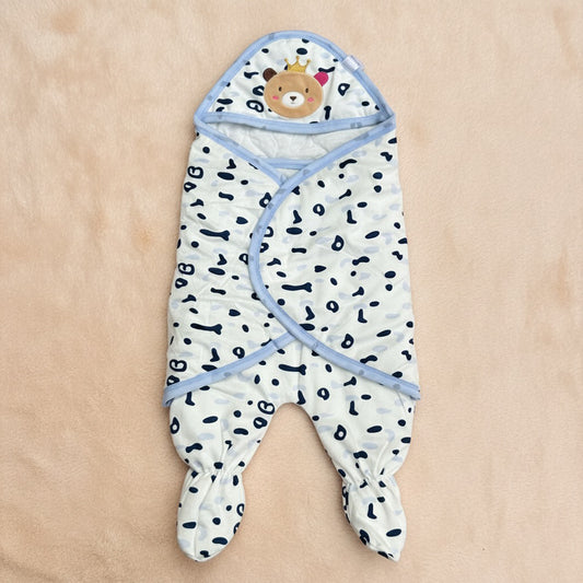 Blue Crown Quilted Swaddle And Sleep Bag