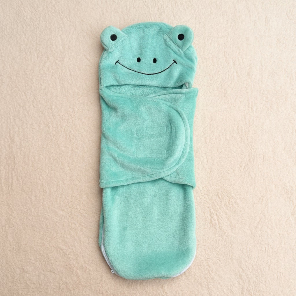 Funky Frog Fleece Swaddle Wrap