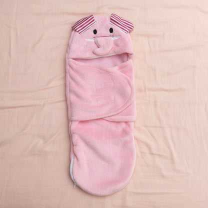 Elephant Fleece Swaddle Wrap