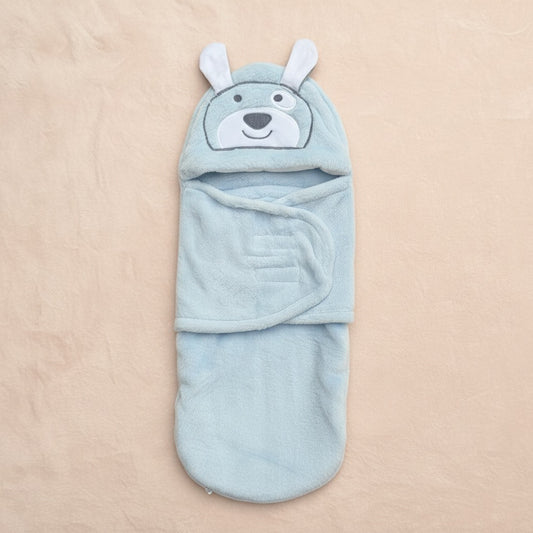 Smiley Bear Fleece Swaddle Wrap