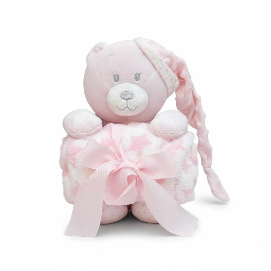 Sunnozy Bear Blanket With Plush Toy (PREMIUM)