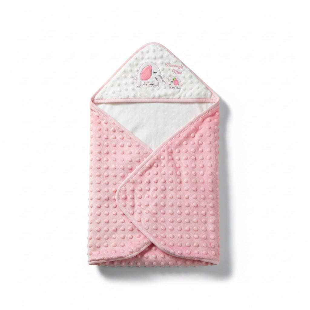 Mini Elephant Bebe Favour Hooded Blanket