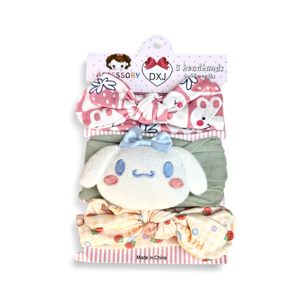 Cat 3 piece Headband Set