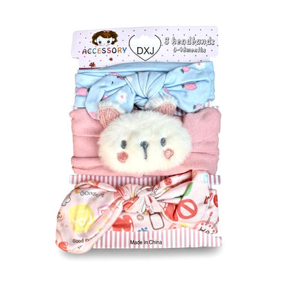 Bunny 3 piece Headband Set