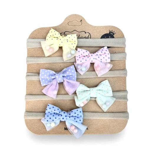 Dots 5 Piece Headband Set