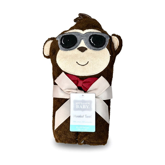 Hudson Monkey Hooded Bath Towel