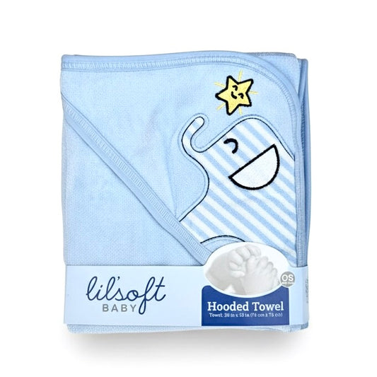 Blue Elephant LilSoft Hooded Towel