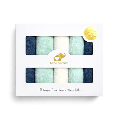 Bebe Favour Solid Bamboo 5 Wash Clothes