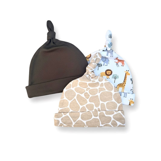 Hudson Zoo Knot Cap Pack Of 3